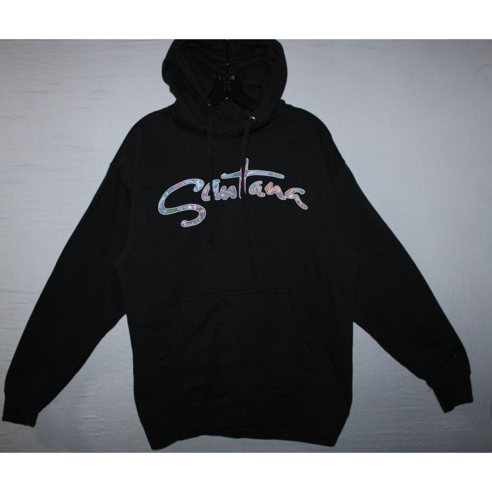 CarloSantana Hoodie 2 Sided Graphic Black Hoodie Independent Size Large